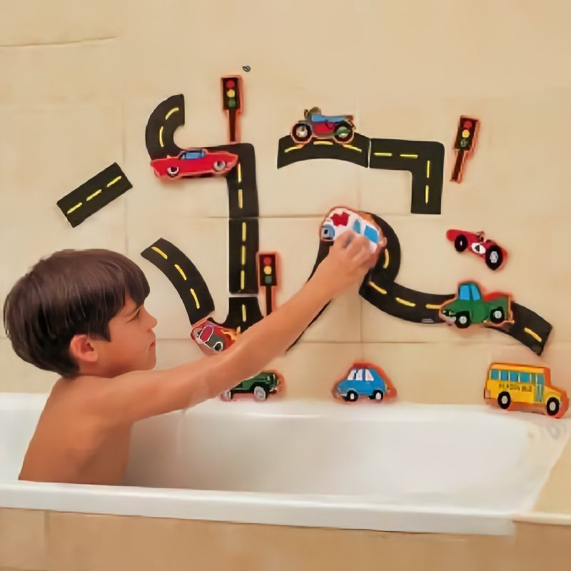 Jouet de Bain Puzzle Route Voiture