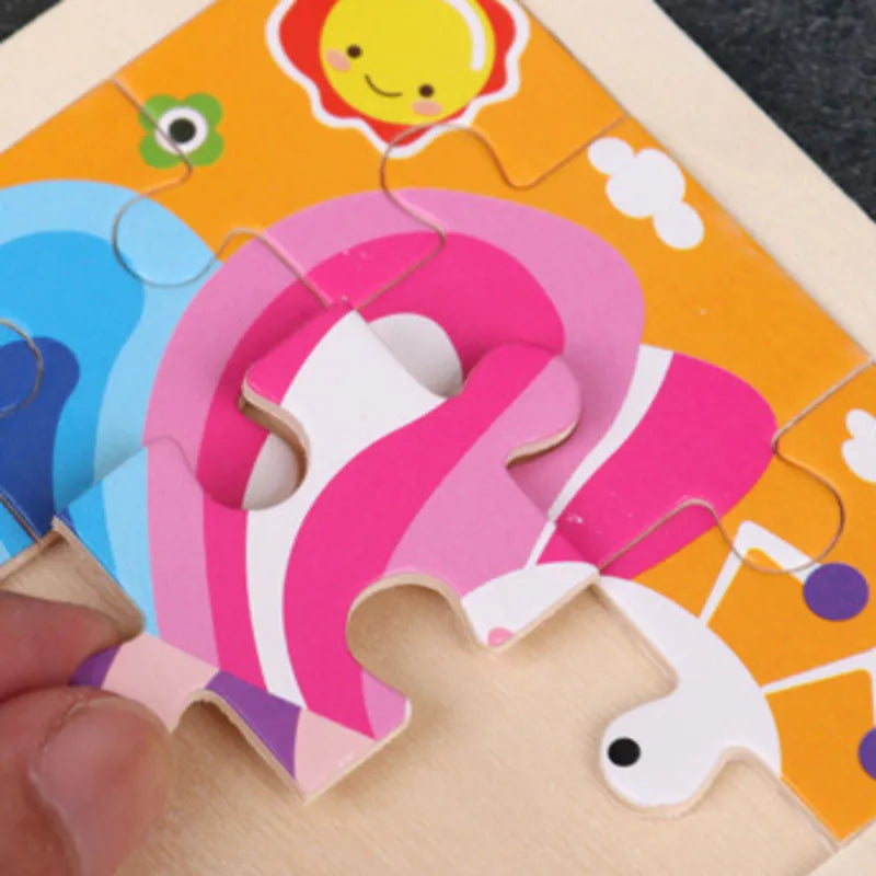 Puzzle en bois Montessori Bébé