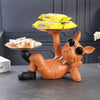 Statue décoration Bouledogue avec plateaux