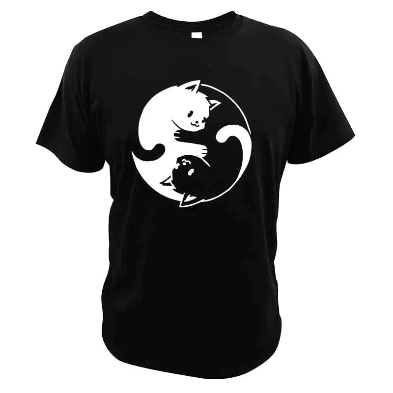 Tee shirt Chat Ying Yang 100% coton
