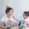 Tee shirts arc-en-ciel pour mère et fille