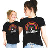 Tee shirts arc-en-ciel pour mère et fille