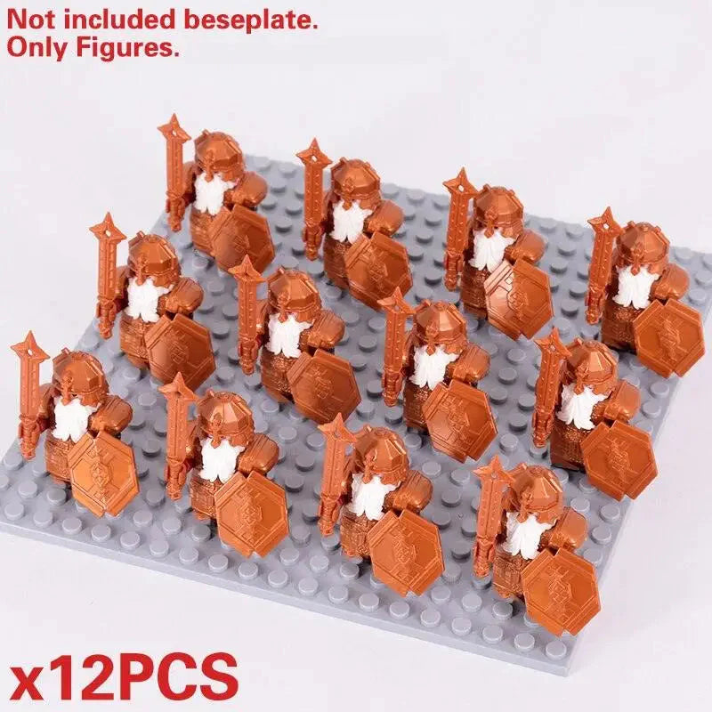 Troupes Guerrières 12 Soldats Médiévales Hobbit Lego