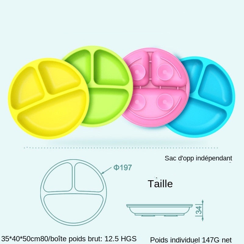 Assiette Ventouse silicone pour bébé