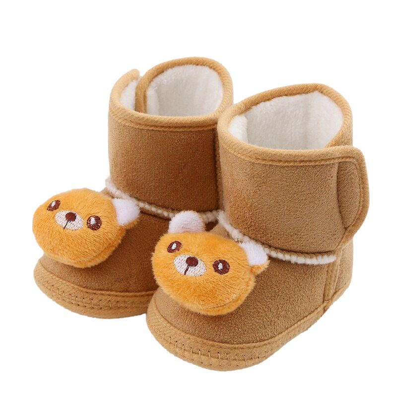Bottines neige peluche pour nouveau-né