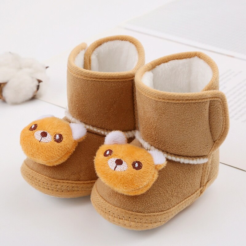 Bottines neige peluche pour nouveau-né