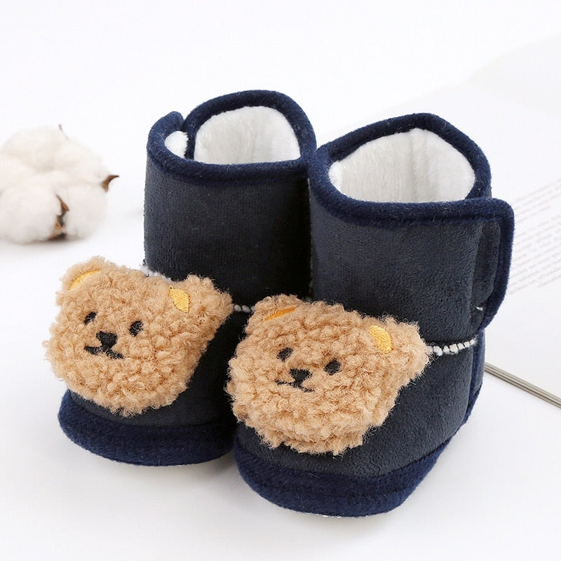 Bottines neige peluche pour nouveau-né