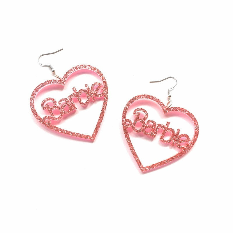 Boucles d'oreilles Barbie roses