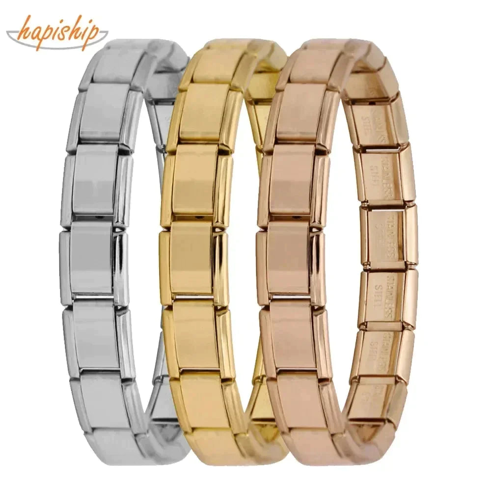Bracelet à breloques en acier inoxydable