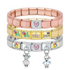 Bracelet à breloques en acier inoxydable