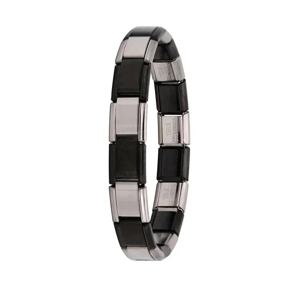 Bracelet à breloques en acier inoxydable