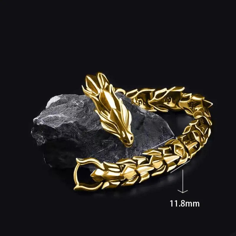 Bracelet Homme Luxe Tête de Dragon