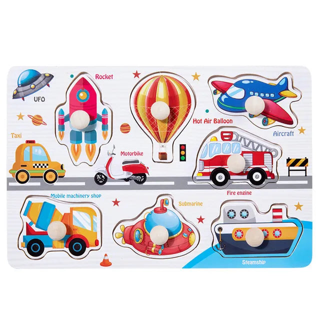 Puzzles apprentissage en Anglais des Véhicules