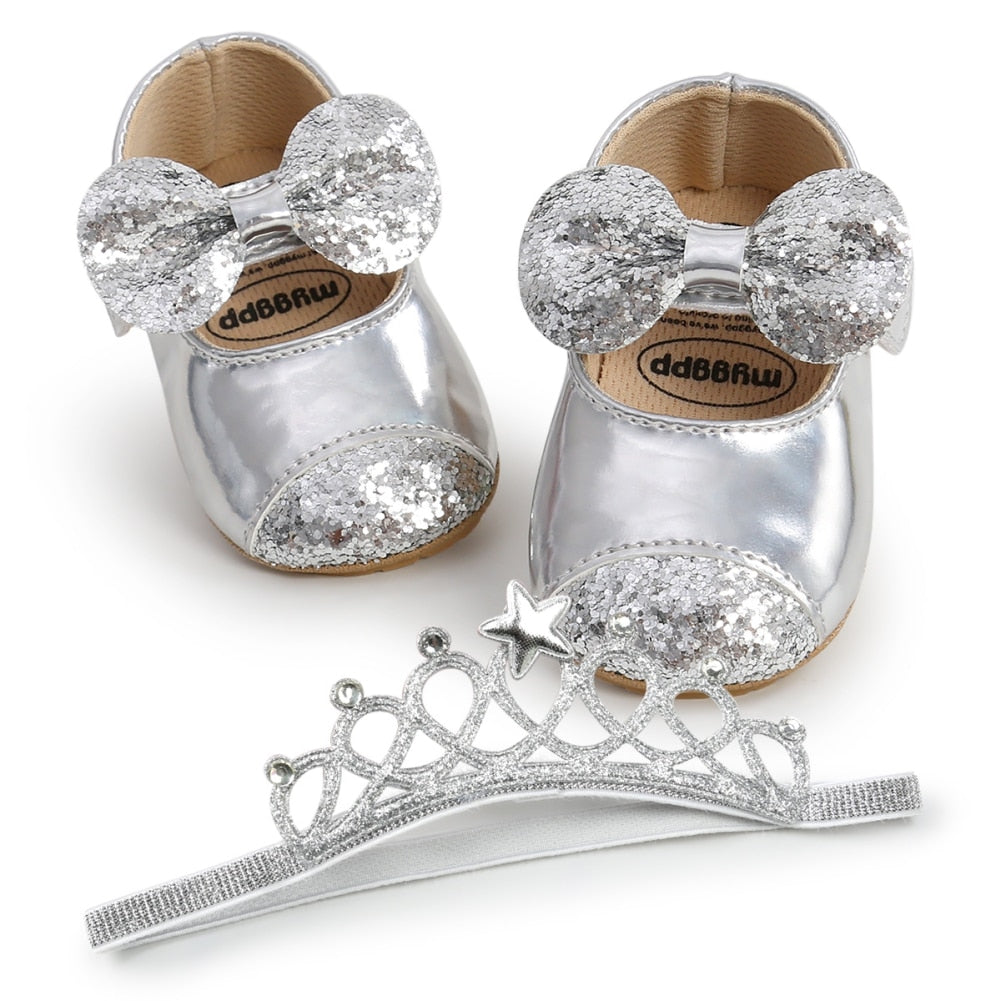 Chaussures bébé fille avec bandeau cheveux