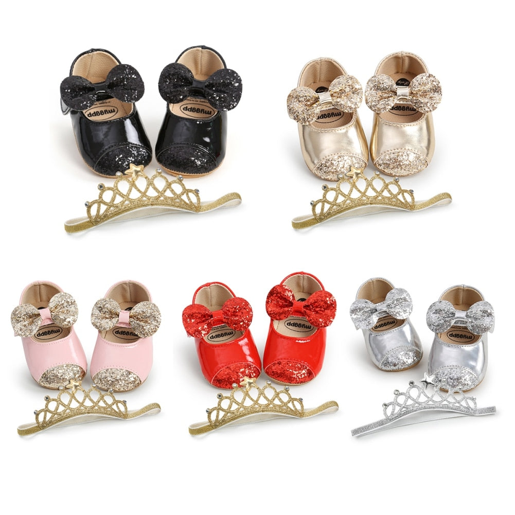 Chaussures bébé fille avec bandeau cheveux