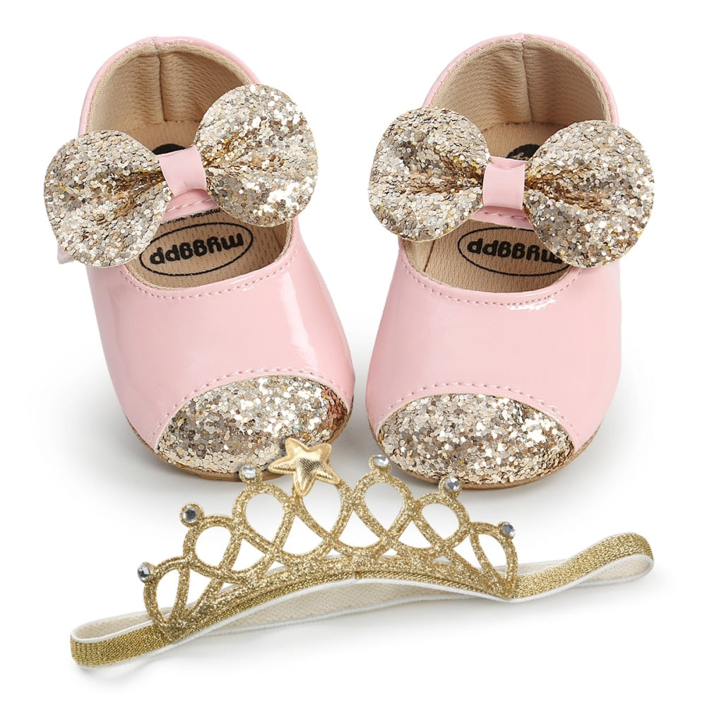 Chaussures bébé fille avec bandeau cheveux