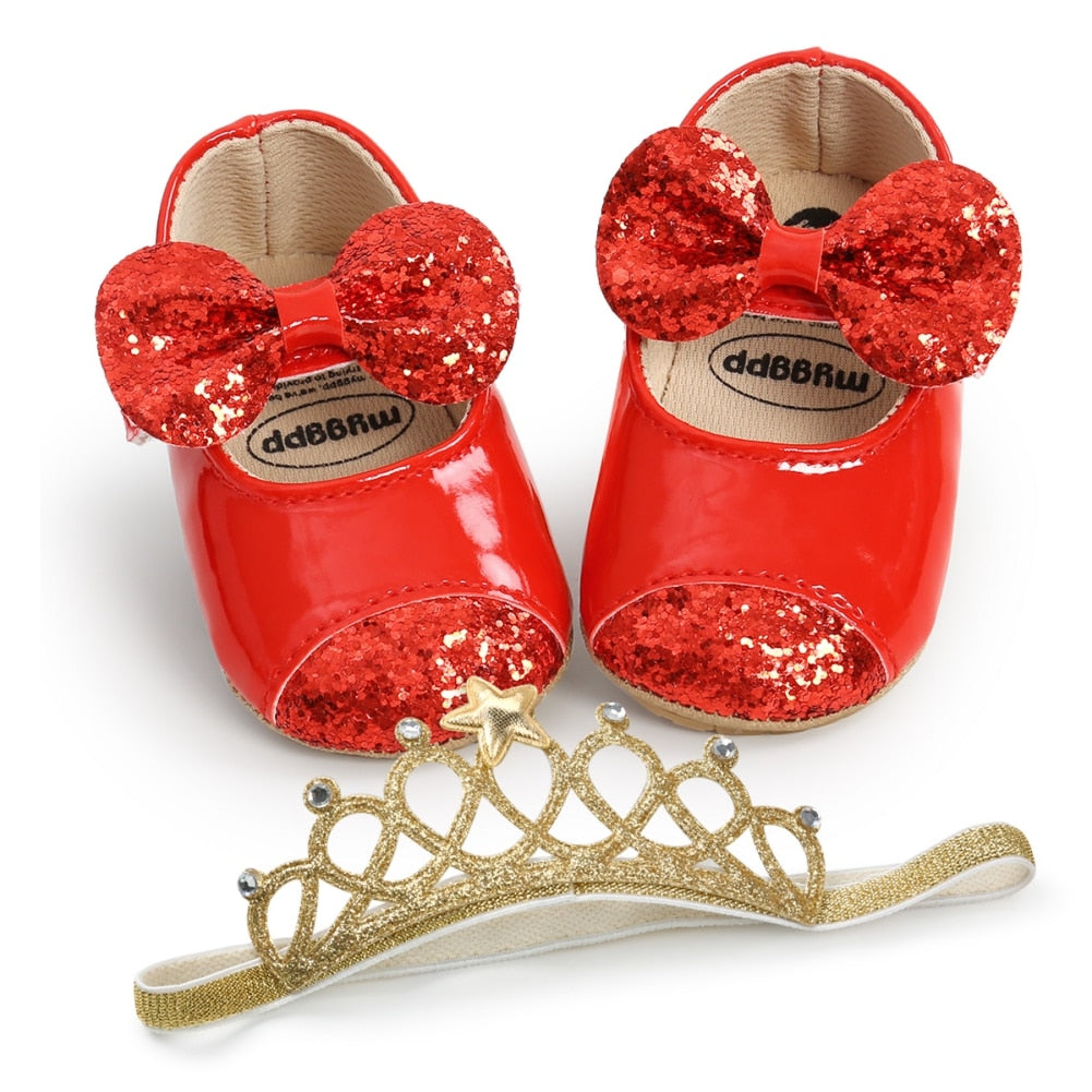 Chaussures bébé fille avec bandeau cheveux