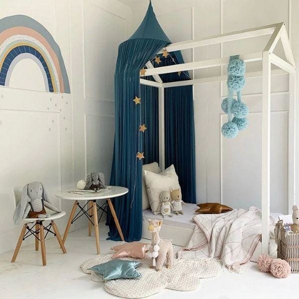 Ciel de Lit bébé<br> Bleu canard