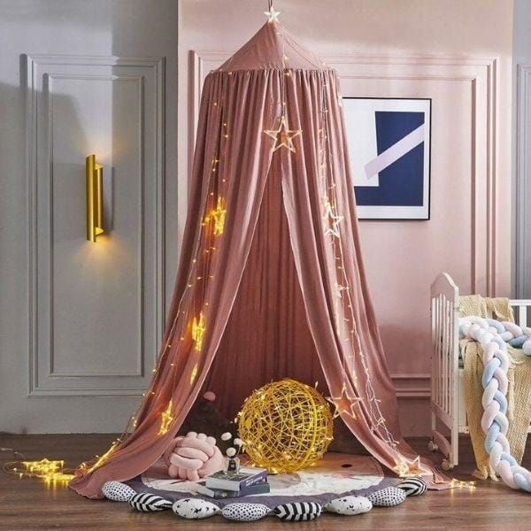 Ciel de Lit bébé<br> Vieux Rose