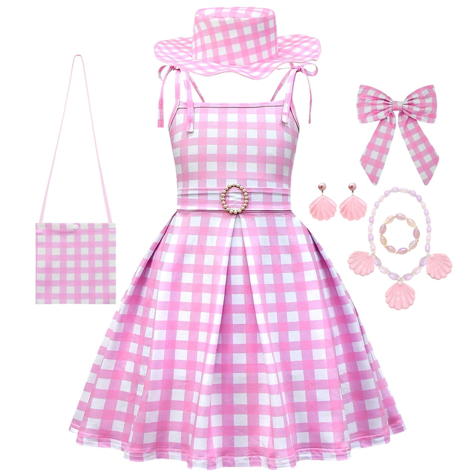 Ensemble Costume Barbie Carreaux