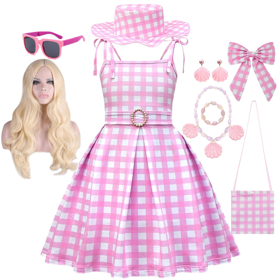 Ensemble Costume Barbie Carreaux