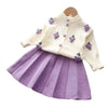 Ensemble tricoté doux pour petite Fille