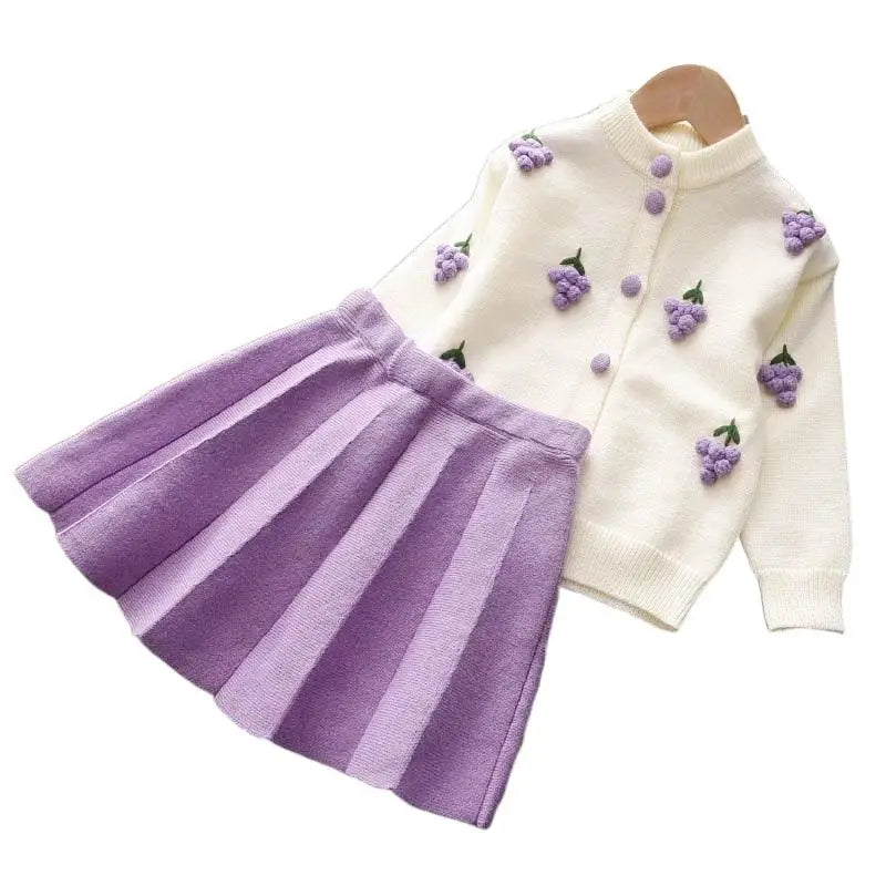 Ensemble tricoté doux pour petite Fille