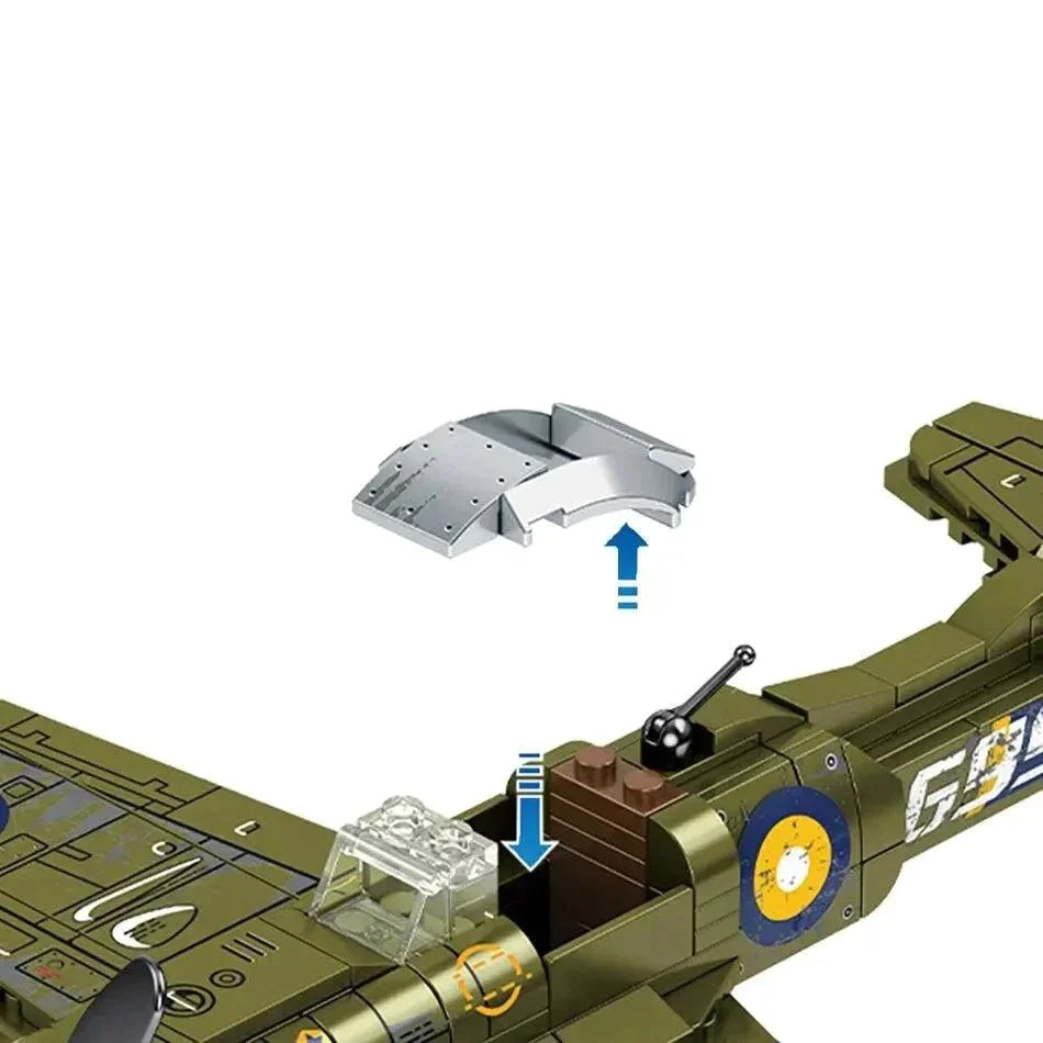 Jeu de Construction chasseur Spitfire WW2