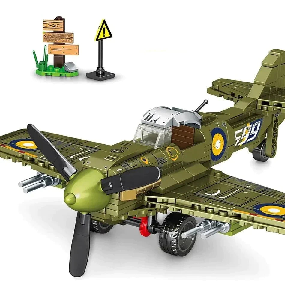Jeu de Construction chasseur Spitfire WW2