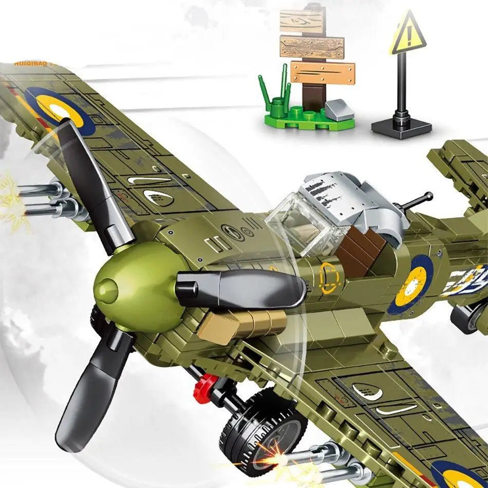 Jeu de Construction chasseur Spitfire WW2