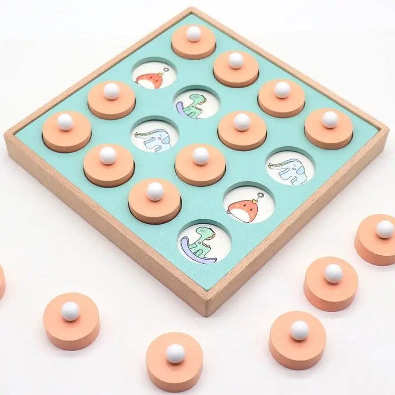 Jeu de mémoire Montessori en bois 3D pour enfants