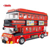 Jouet de construction Bus de transport rouge Anglais