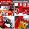 Jouet de construction Bus de transport rouge Anglais