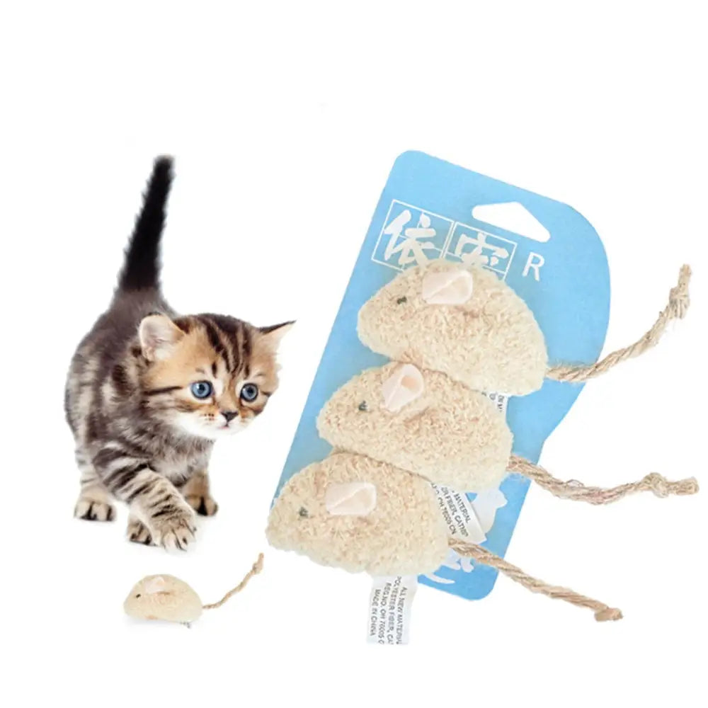 Jouet simulation souris en peluche pour chat