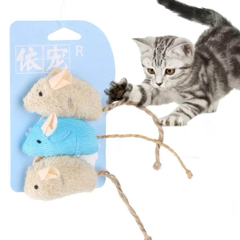 Jouet simulation souris en peluche pour chat
