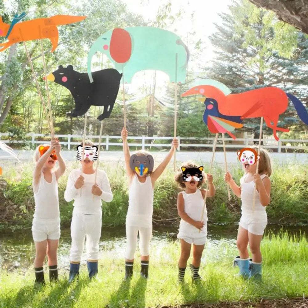 Lot 10 Masques créatifs animaux pour enfants