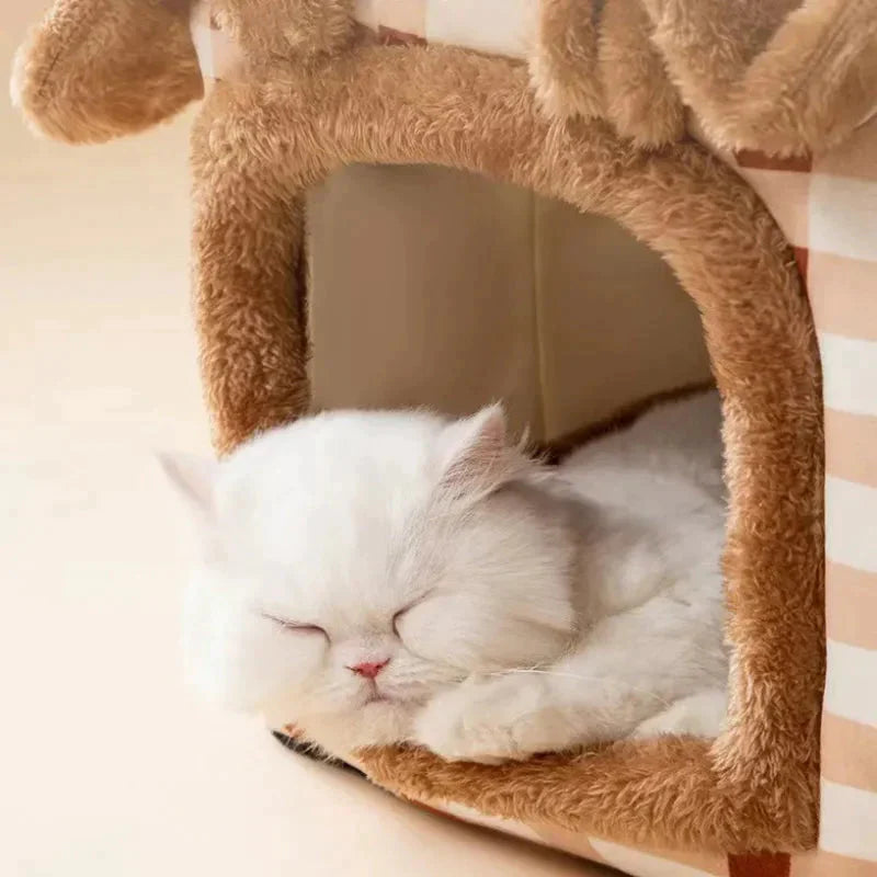 Maison Lit chaud peluche pour animaux