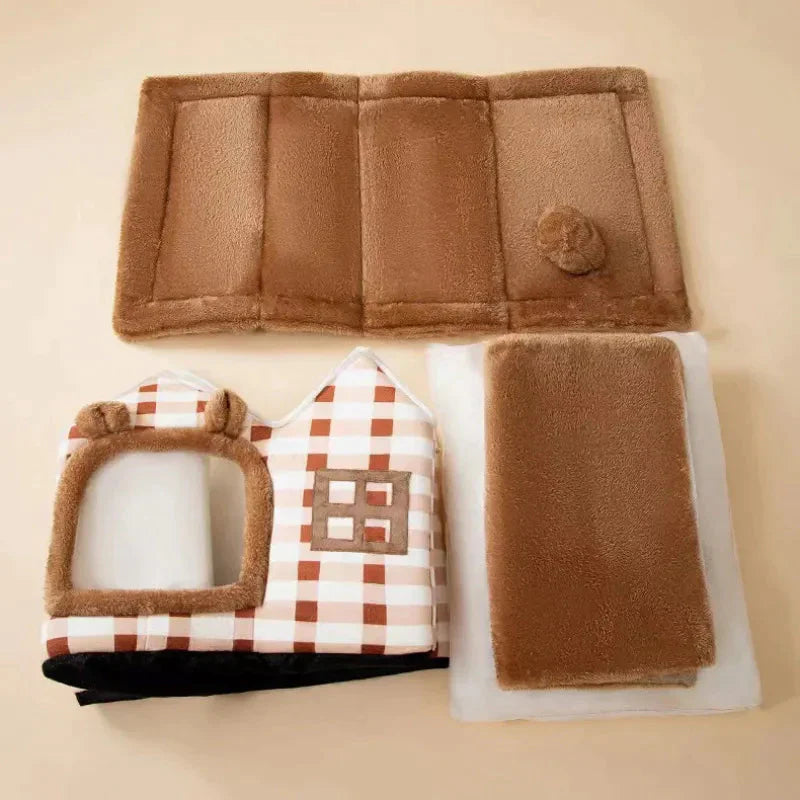 Maison Lit chaud peluche pour animaux