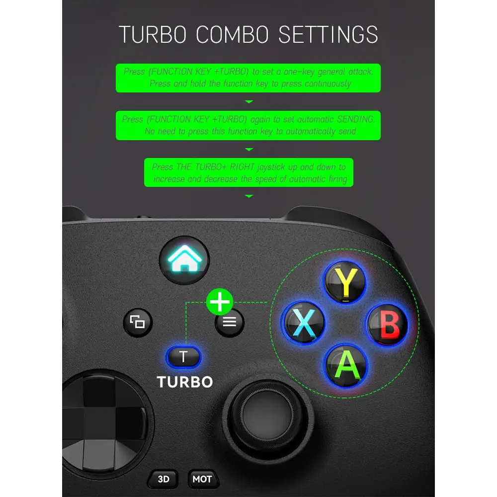 Manette de jeu sans fil Bluetooth pour PC