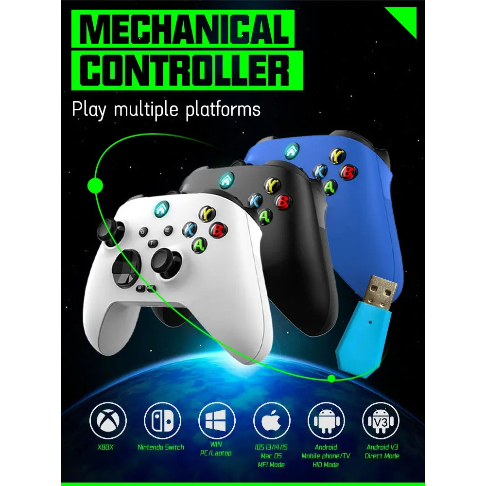 Manette de jeu sans fil Bluetooth pour PC