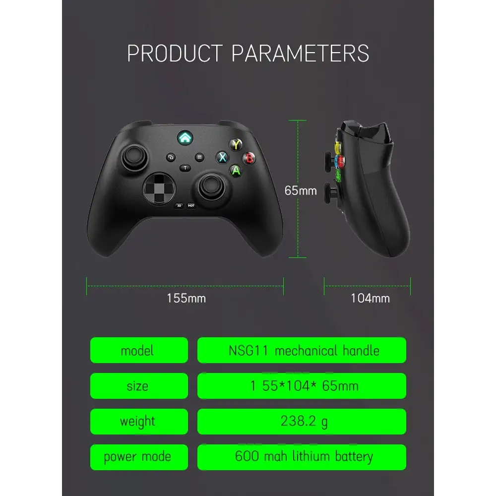 Manette de jeu sans fil Bluetooth pour PC