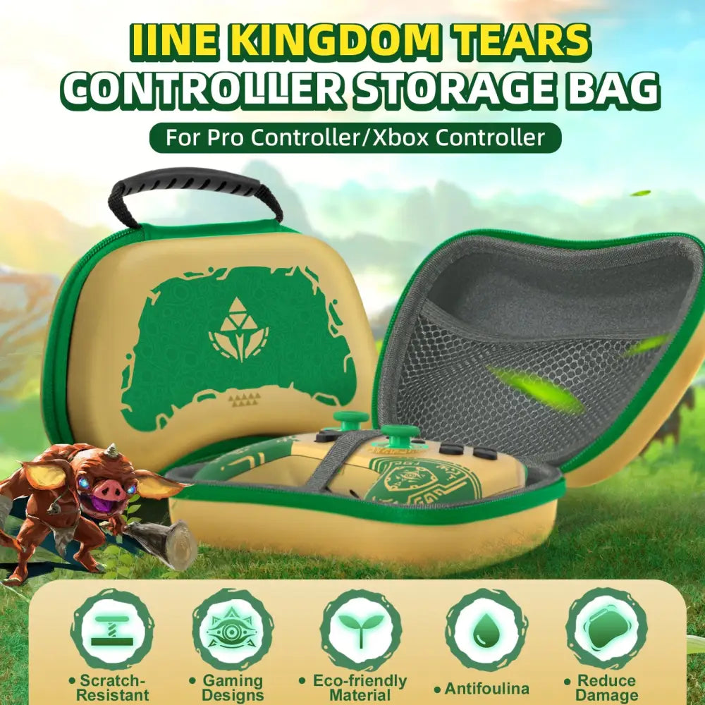 Manette Nintendo Switch OLED Vert Doré Zelda TOTK