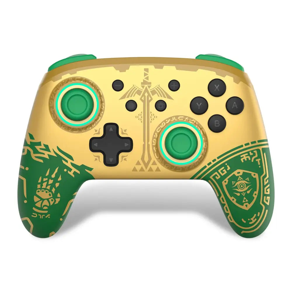 Manette Nintendo Switch OLED Vert Doré Zelda TOTK