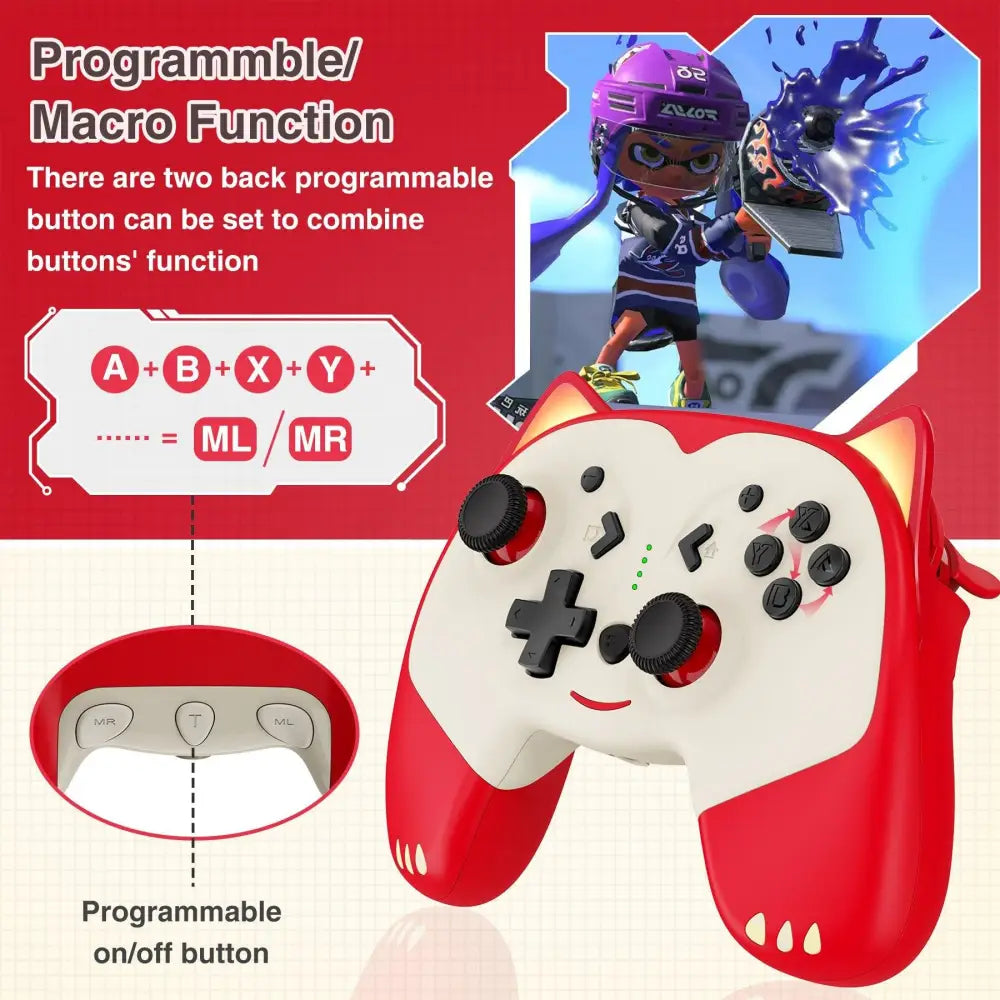 Manette Pro Bluetooth Chien pour Nintendo Switch