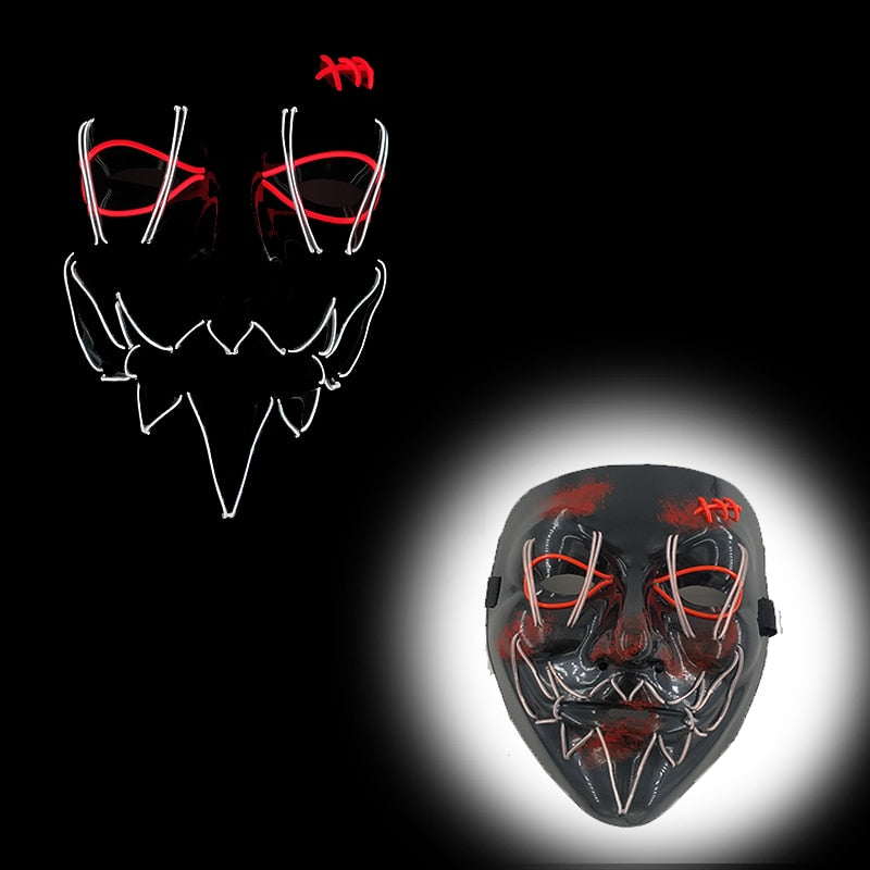 Masque Halloween LED Néon