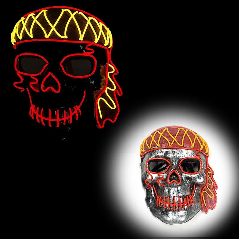 Masque Halloween LED Néon