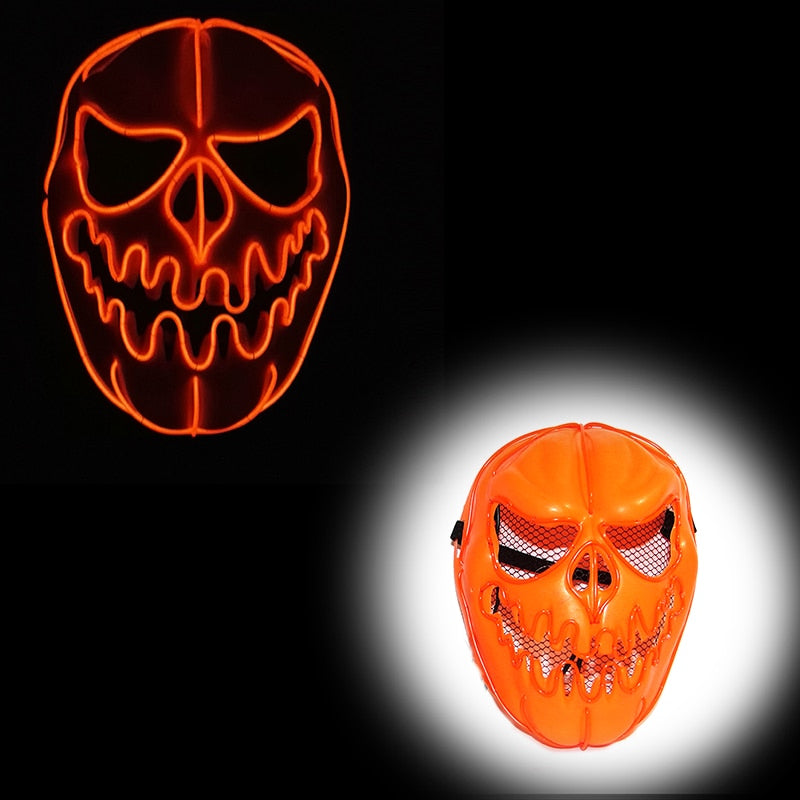 Masque Halloween LED Néon