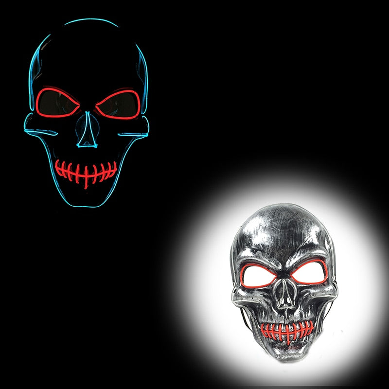 Masque Halloween LED Néon