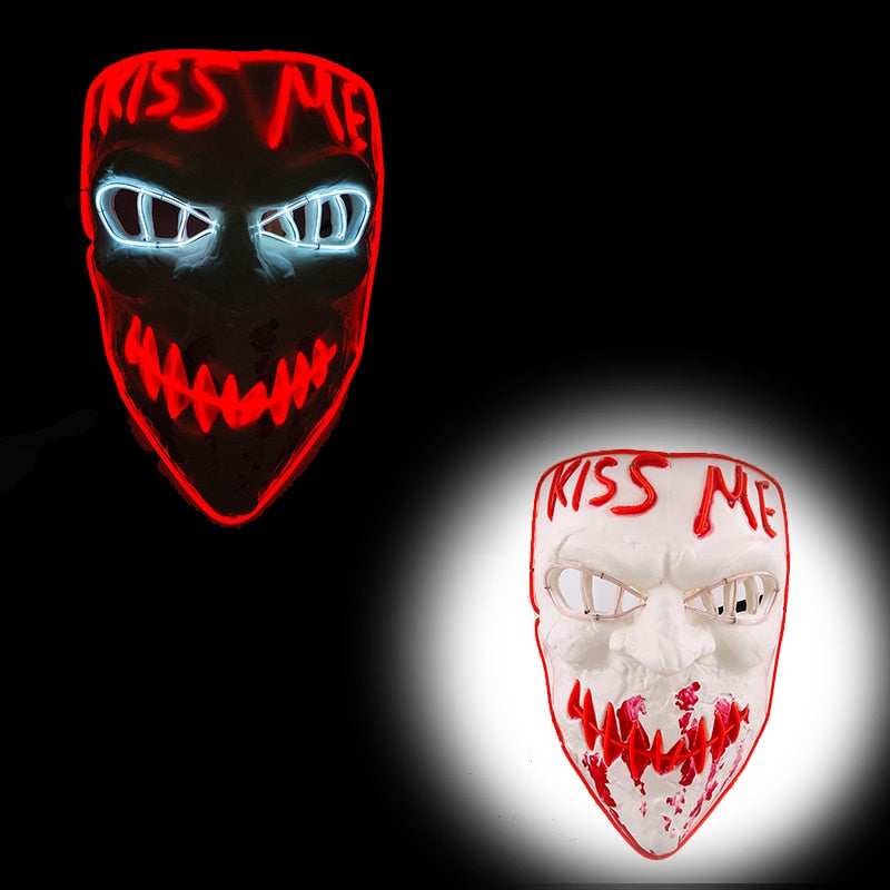 Masque Halloween LED Néon