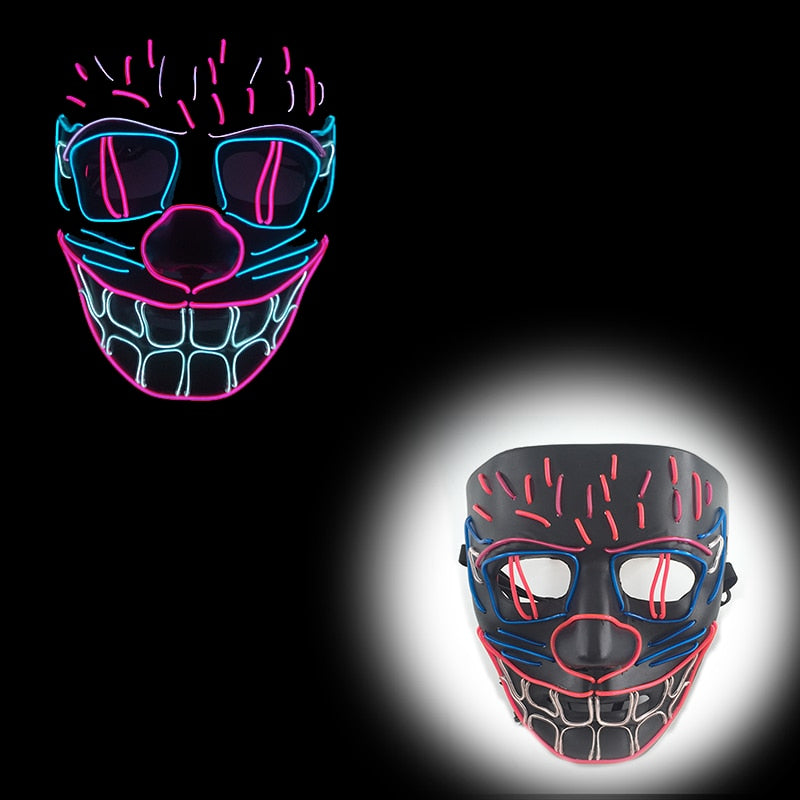 Masque Halloween LED Néon